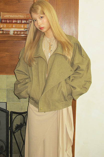 Distressed Loose Workwear Jacket