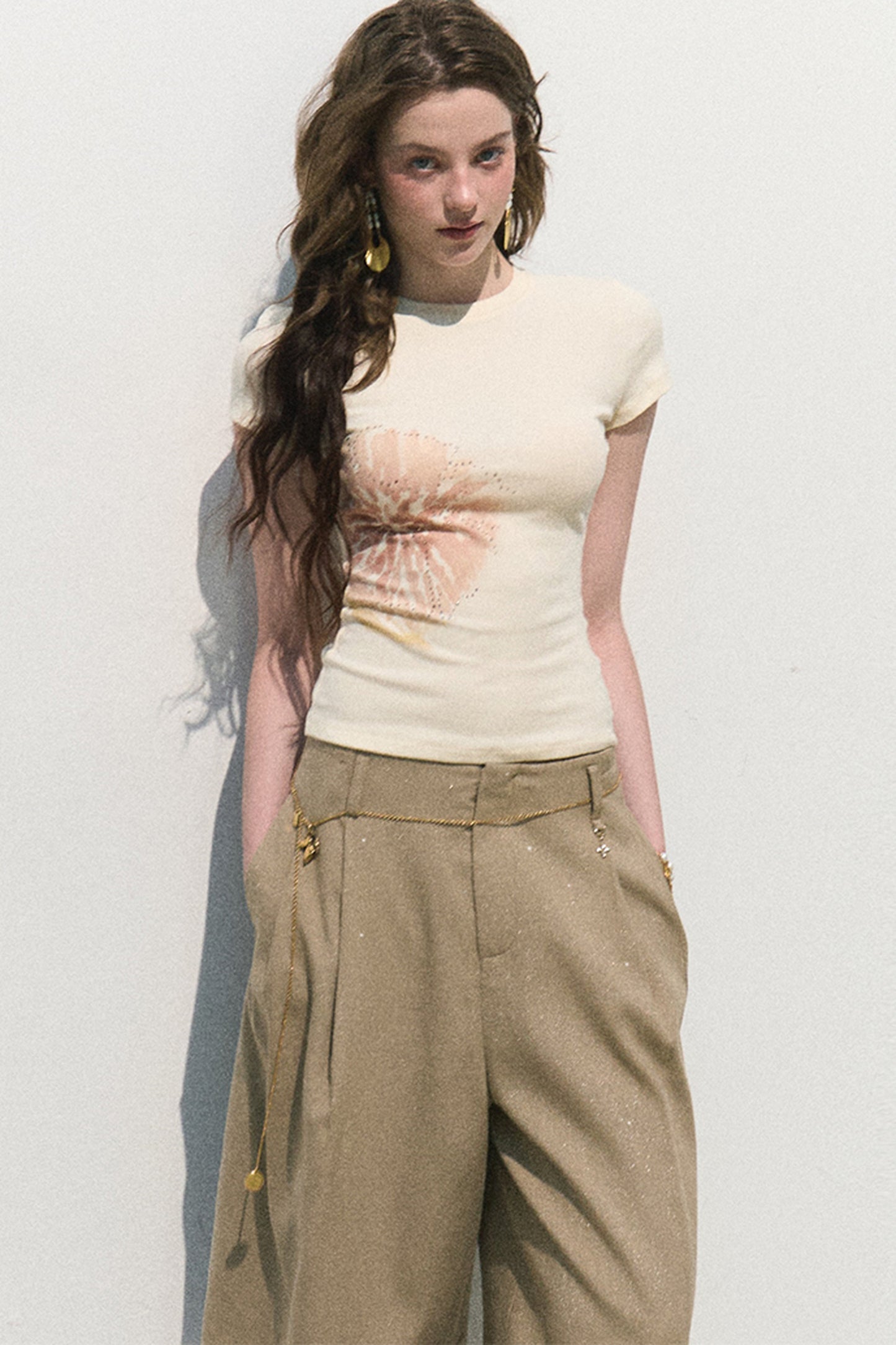 Colorful Lyocell Linen Capri Pants