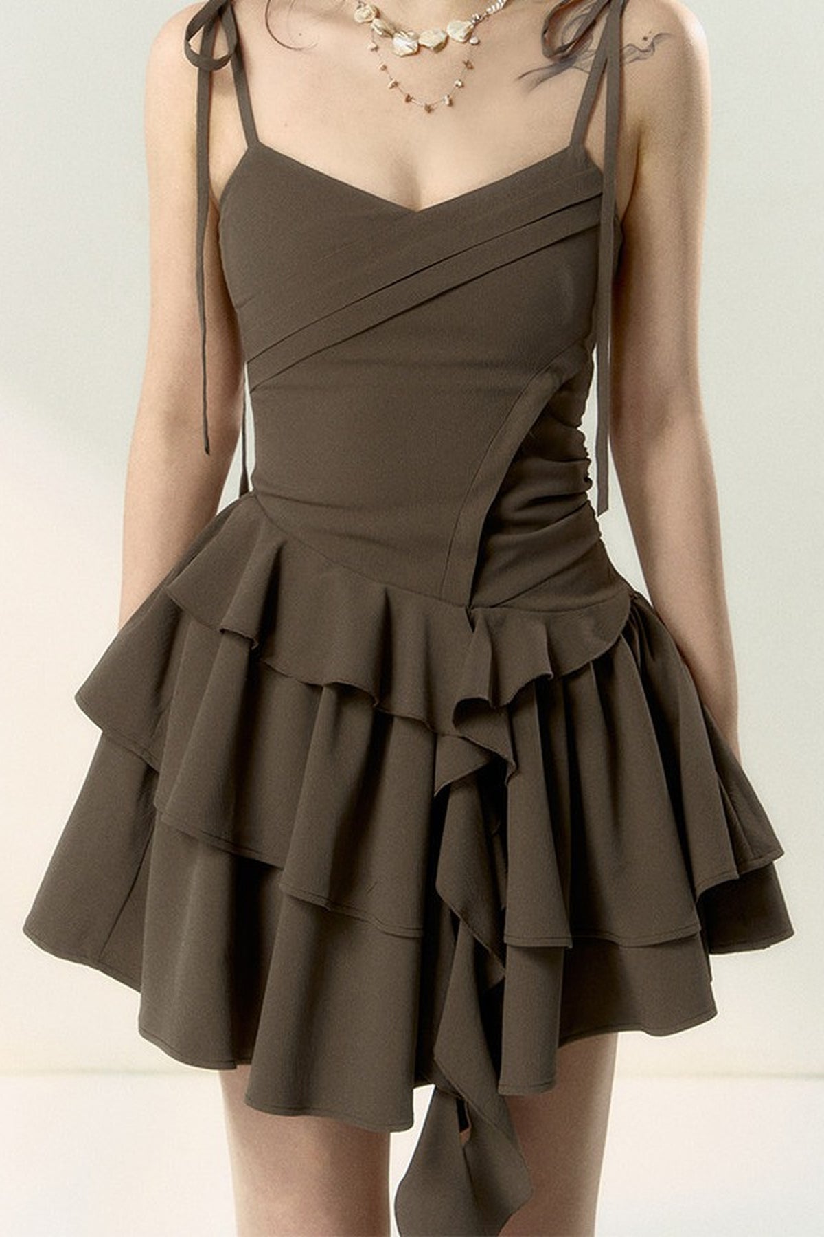 Floral Ballet Suspender Waist Dress