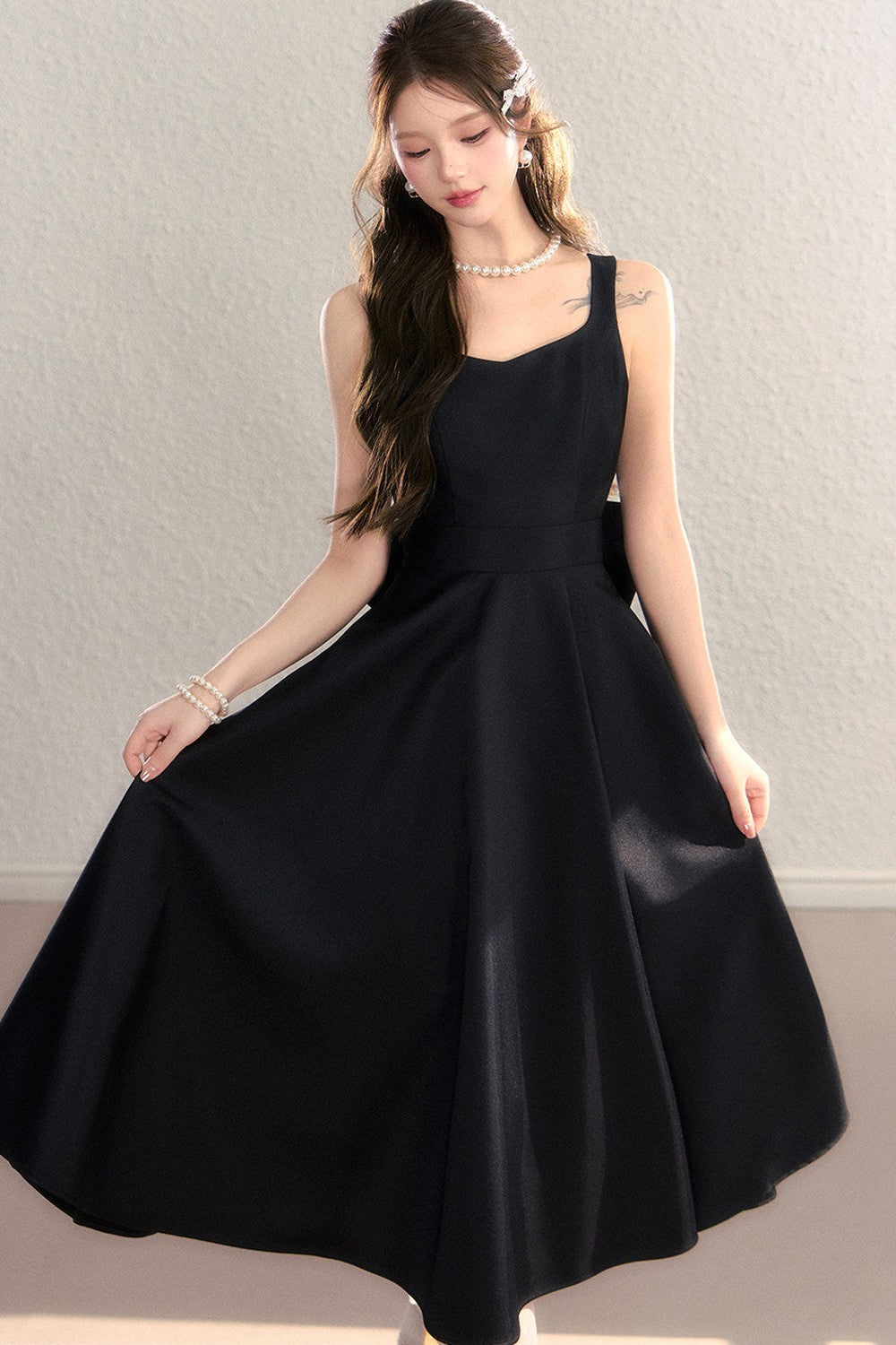 Exquisite French Spaghetti Strap Dress