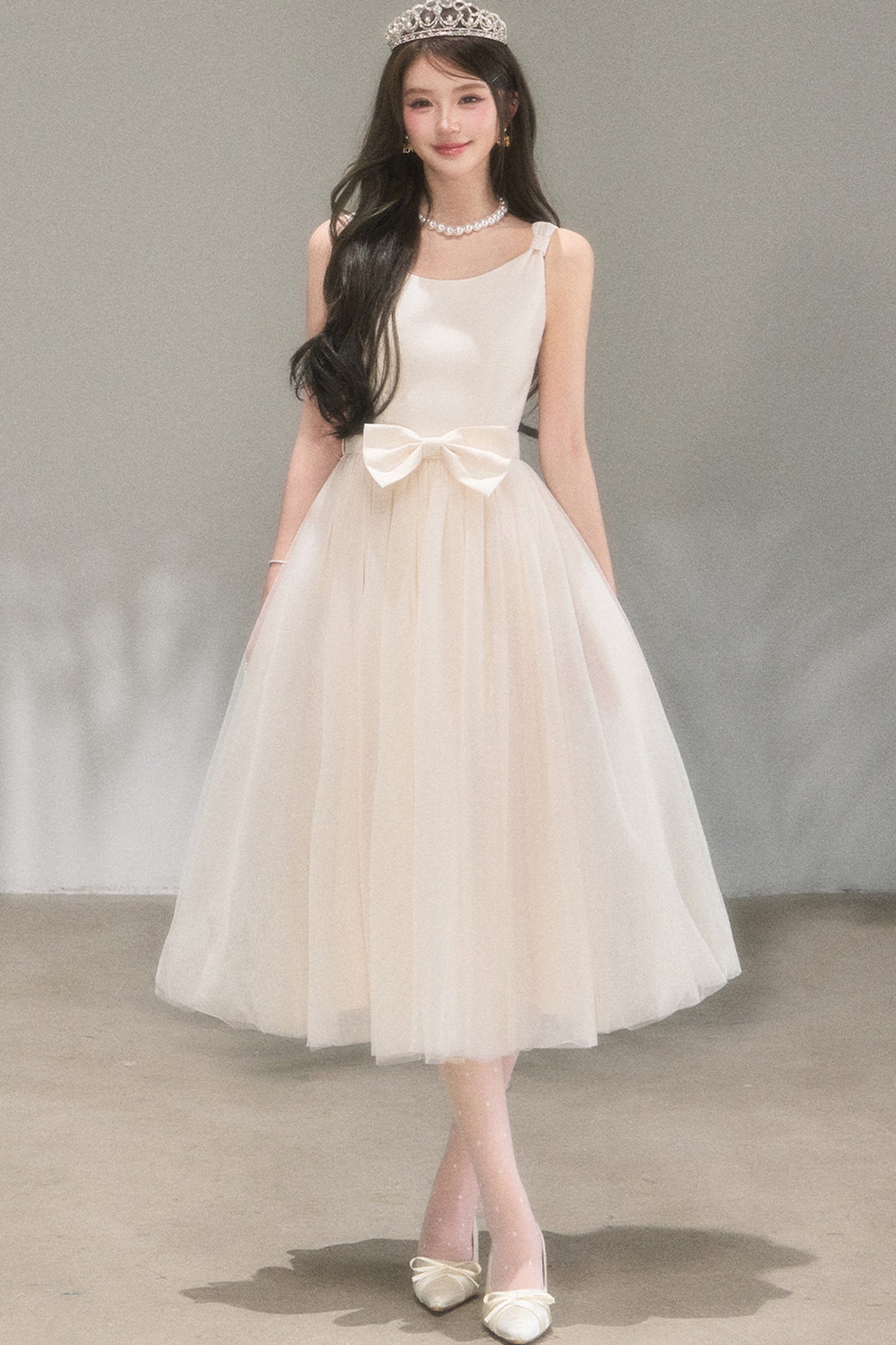 Mondlicht-Netzstoff-Ballettkleid