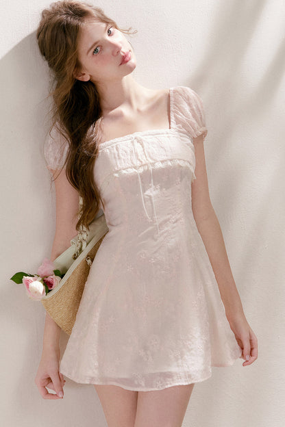 Romantic Lace Embroidery Dress