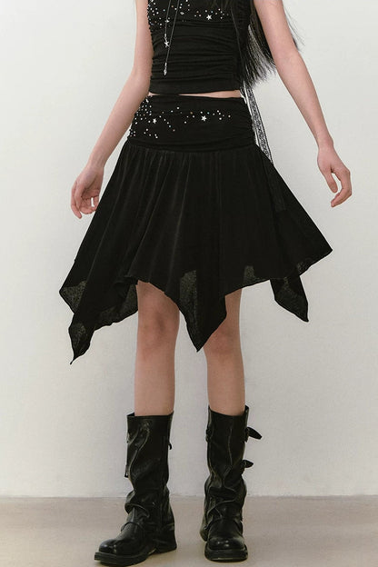 Beaded Pleated Acetate Bustier and Skirt Set-Up