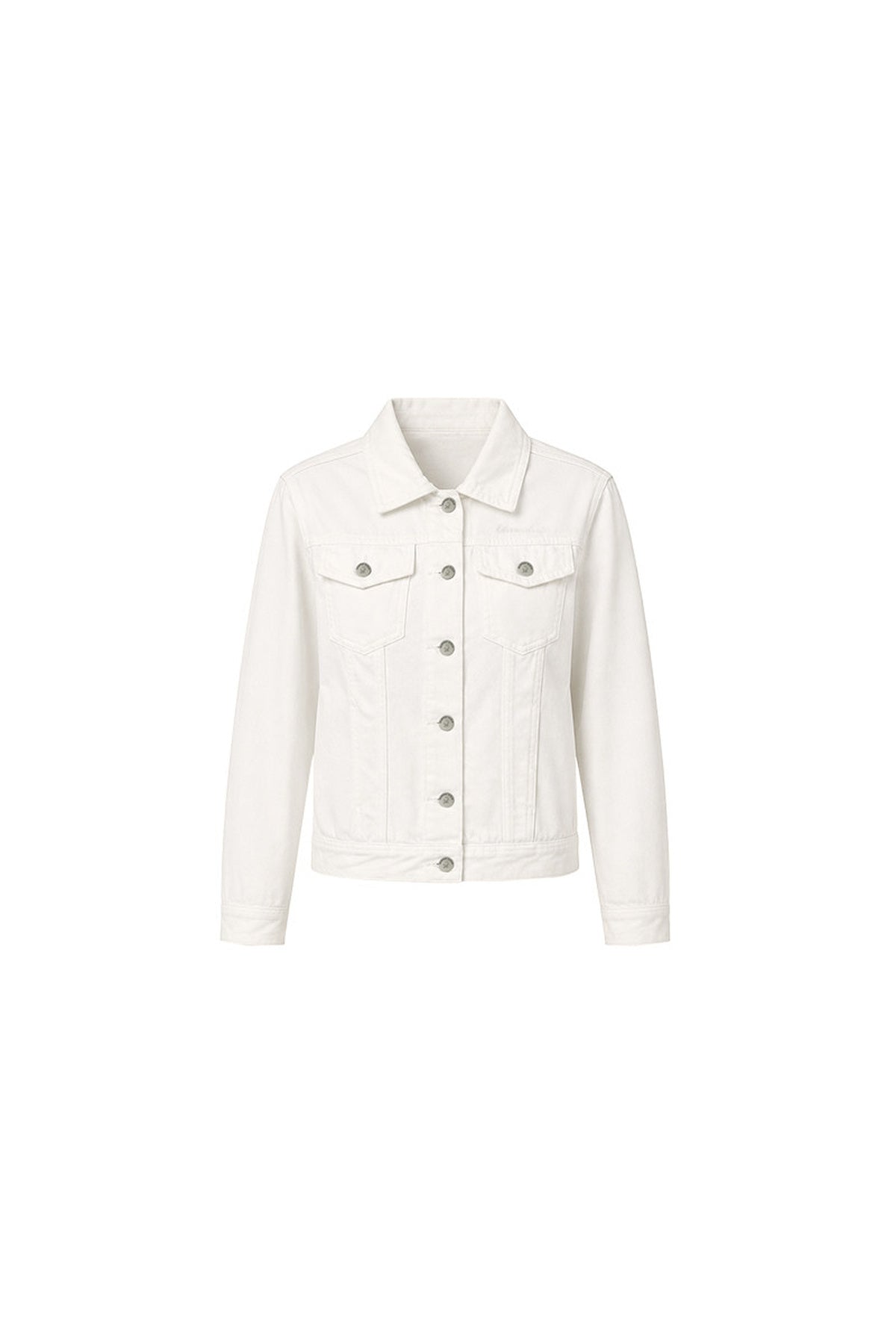 White Denim Jacket and Black Polka Skirt Set-Up
