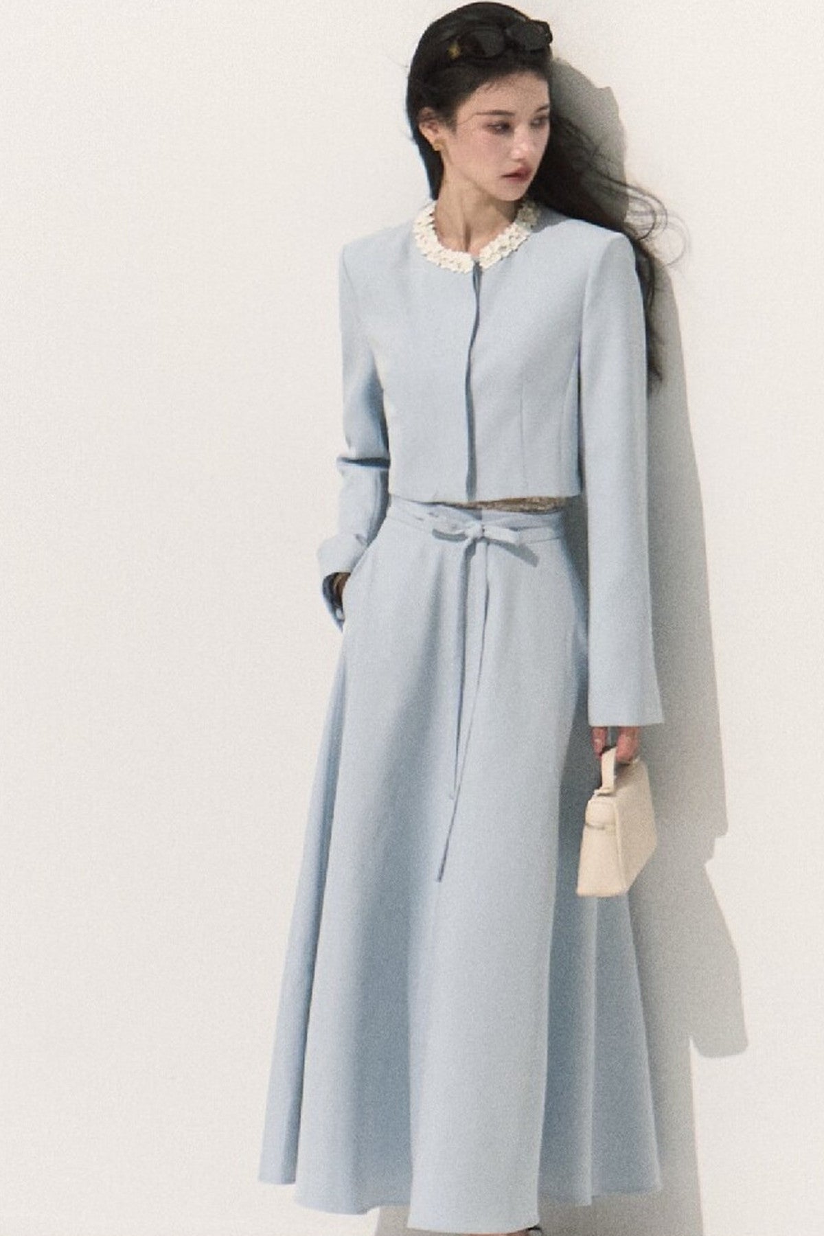 Ensemble veste courte et jupe trapèze