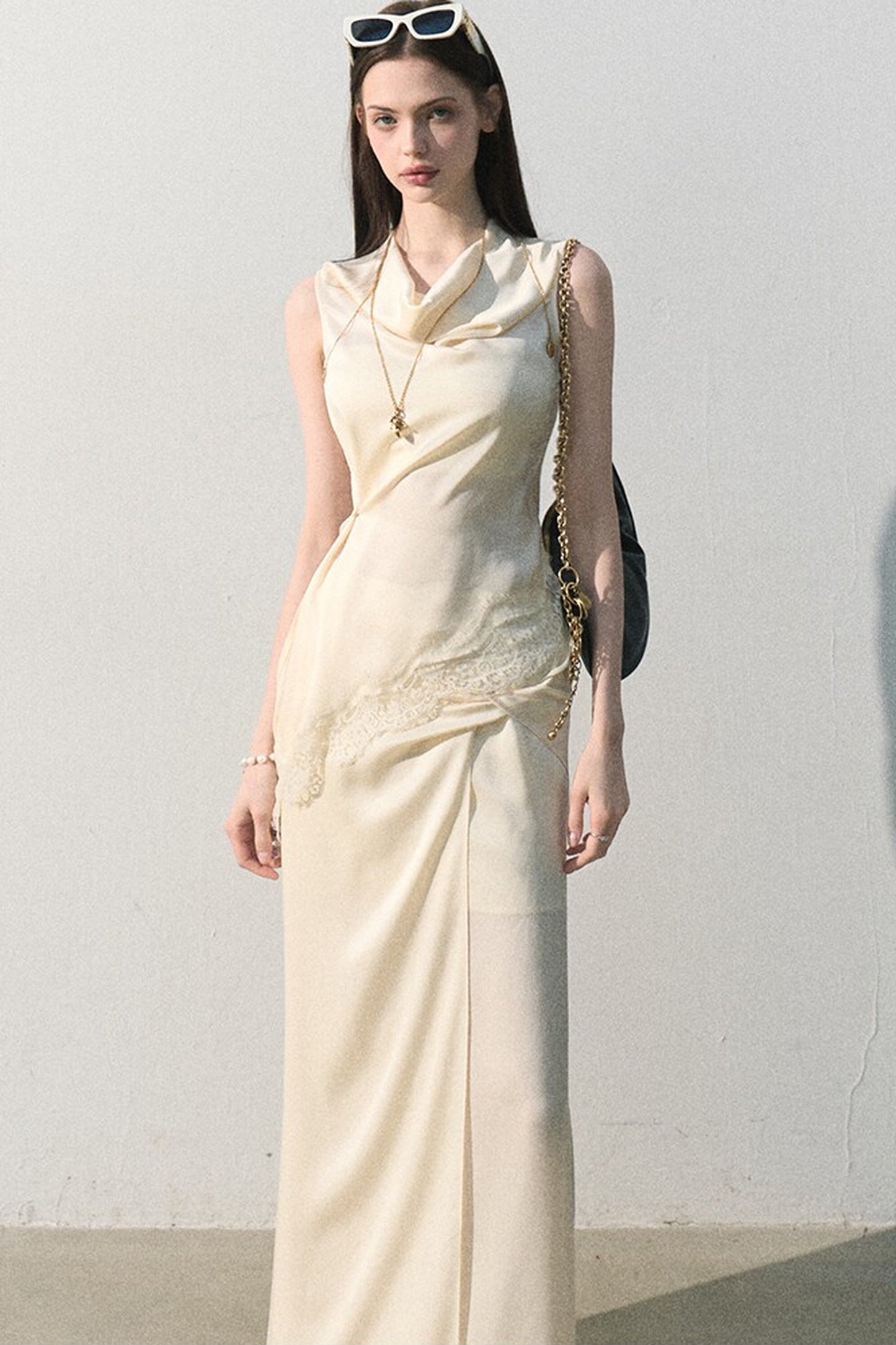 Acetate Lace Off-Shoulder Set-Up
