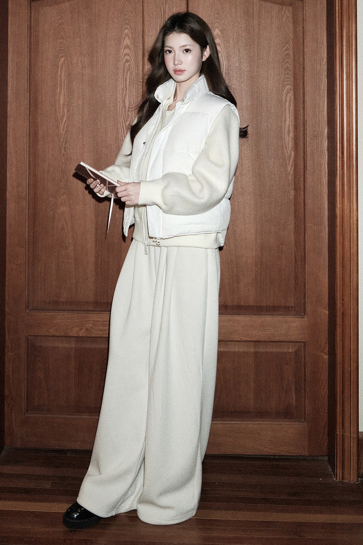 Loose Wool Blend Stand Collar Jacket