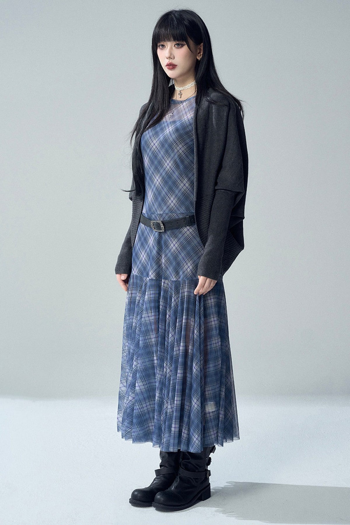 Shawl-Style Batwing Knitted Cardigan