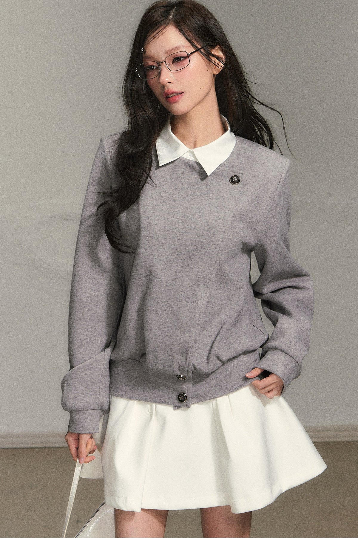 Autumn Cardigan and Pleated Skirt Set-Up