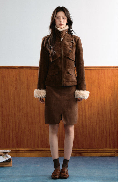 Suede Short Jacket