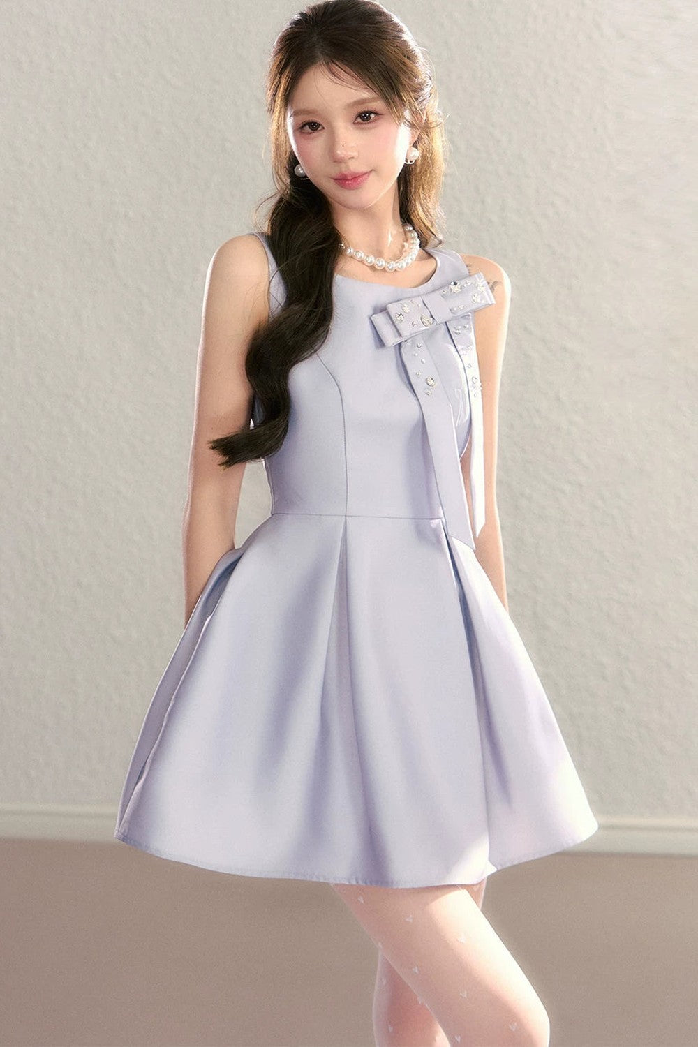 Miu-Style Sleeveless A-Line Dress