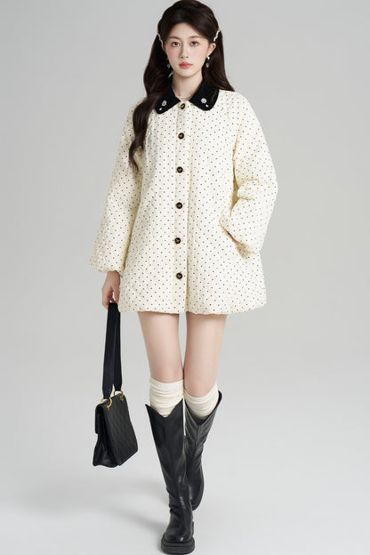 Polka Dot Cotton Coat