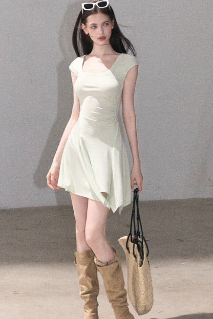 Lyocell Irregular Wool Dress