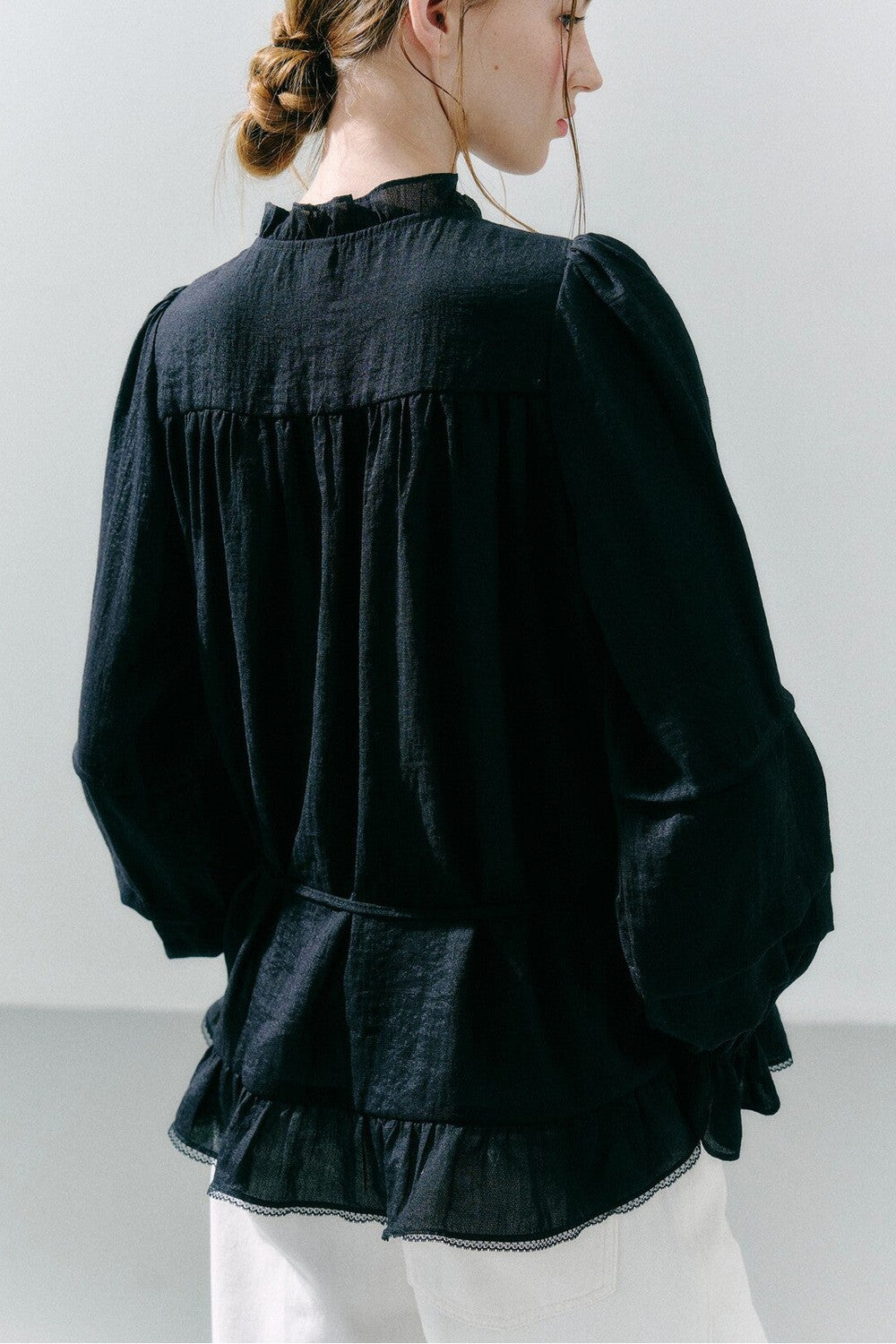Woven Lace Acetate Top