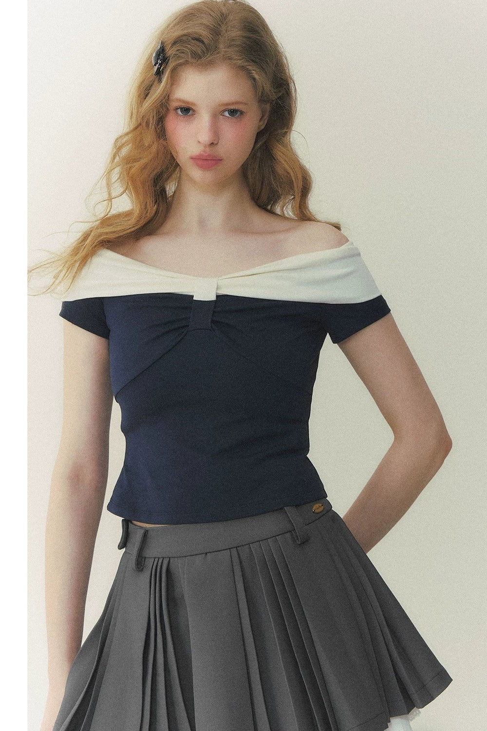 Retro Knit Short Sleeve Top