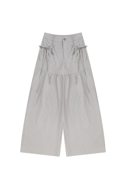 High-Waisted Wide-Leg Long Pants