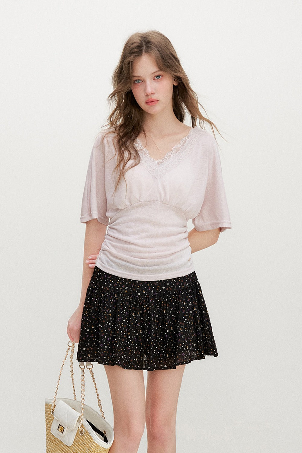 Lace Batwing Sleeve Top