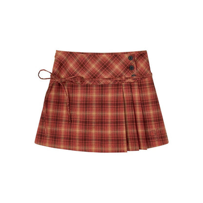 Pleated Bow-Tie Skirt