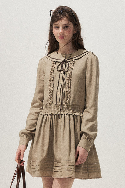 Lyocell Sailor Collar Dress