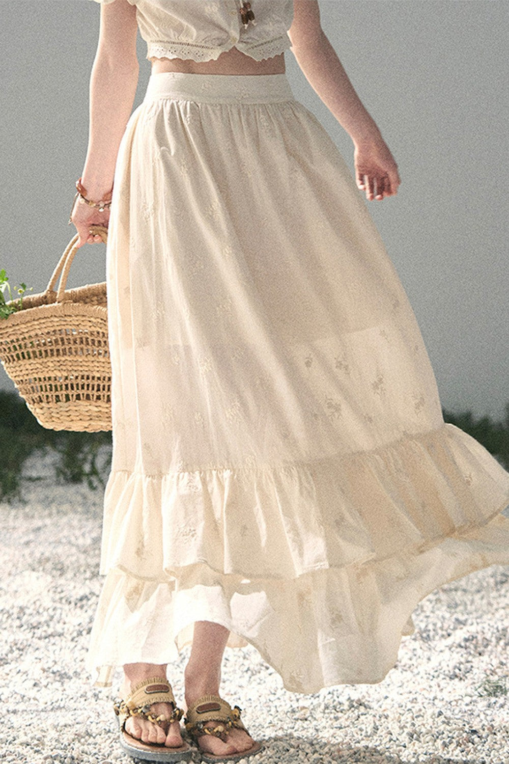Mature Garden Summer Skirt Set-Up