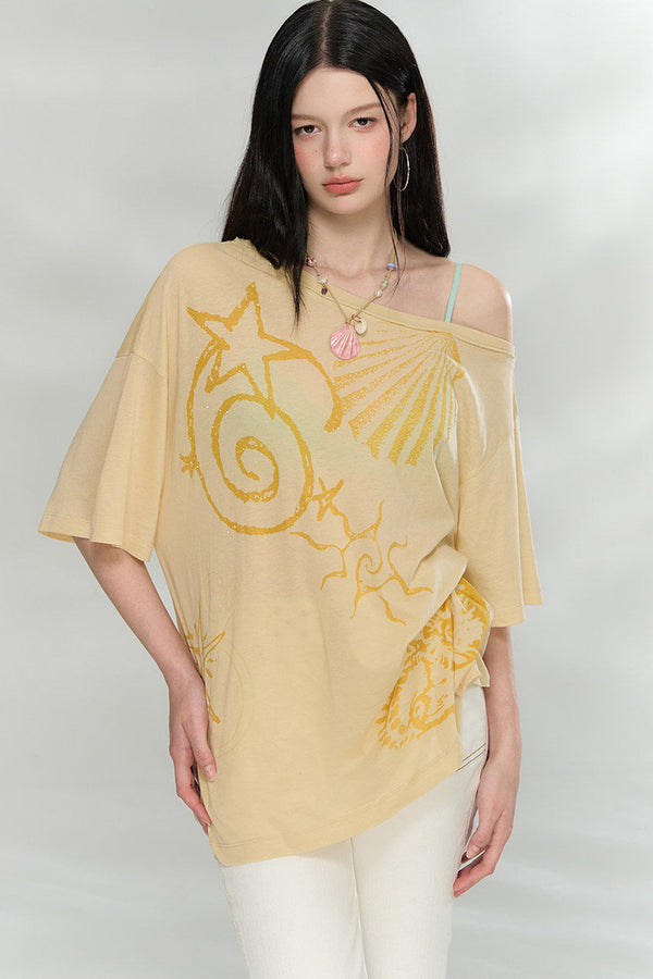 Ocean Print Modal Top