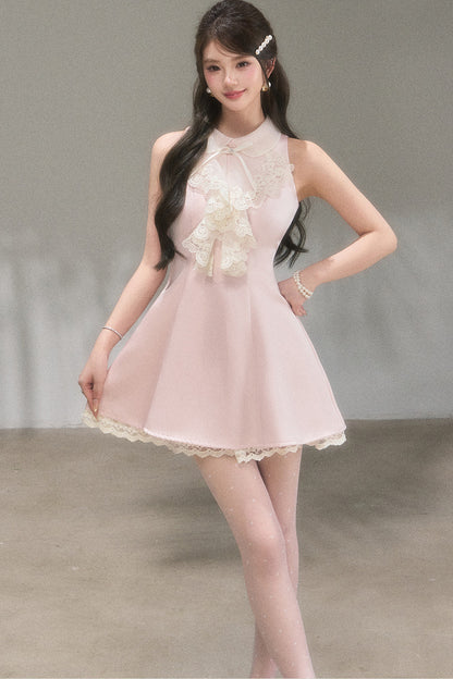 Vivian Retro Lace Collar Dress
