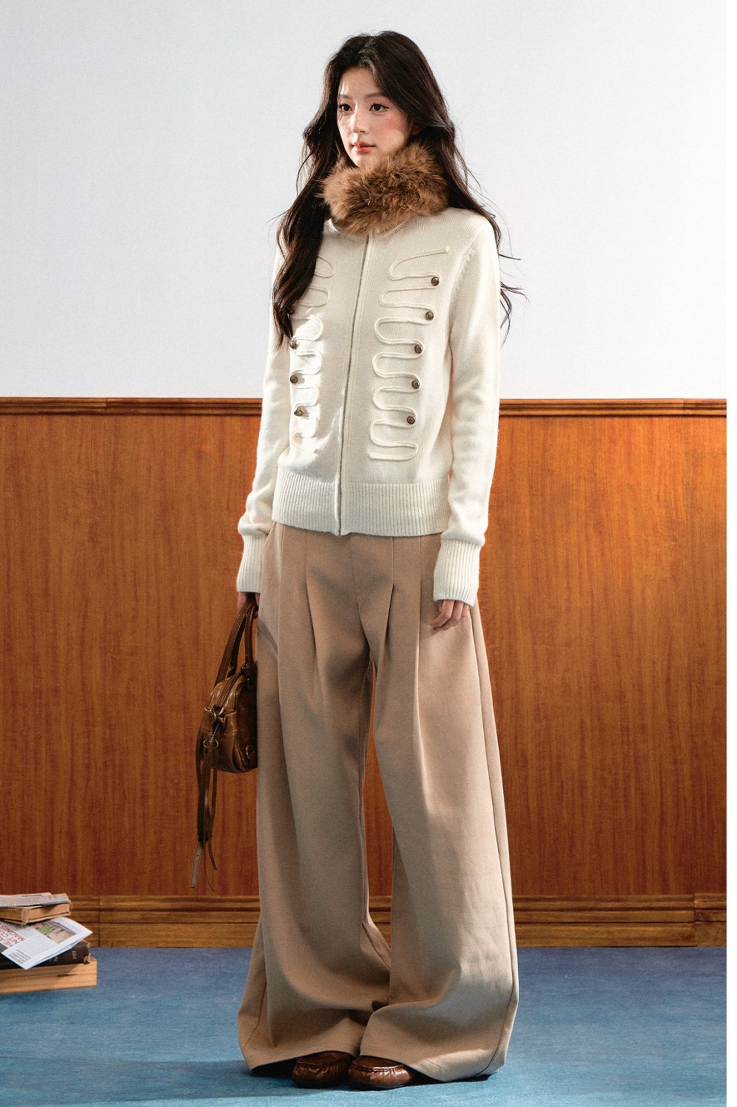 Retro Napoleon Zipper Sweater