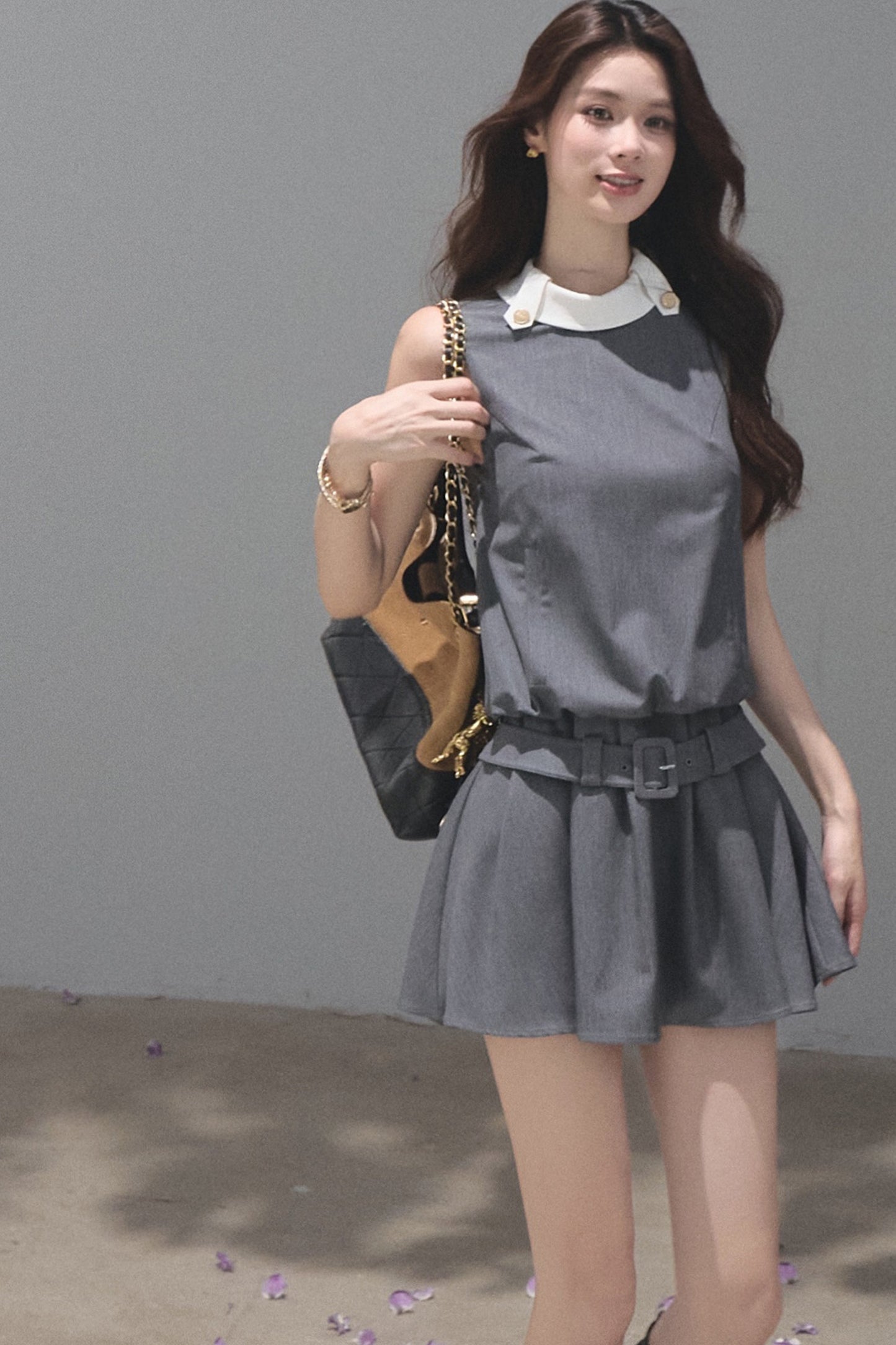 Stand Collar Jellyfish Dress