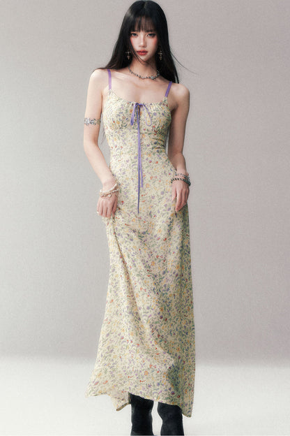 Rayon Spaghetti Strap Floral Dress