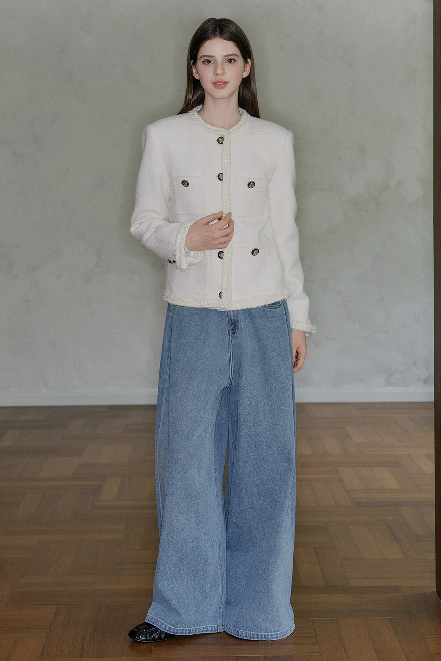 Pantaloni in denim a vita bassa