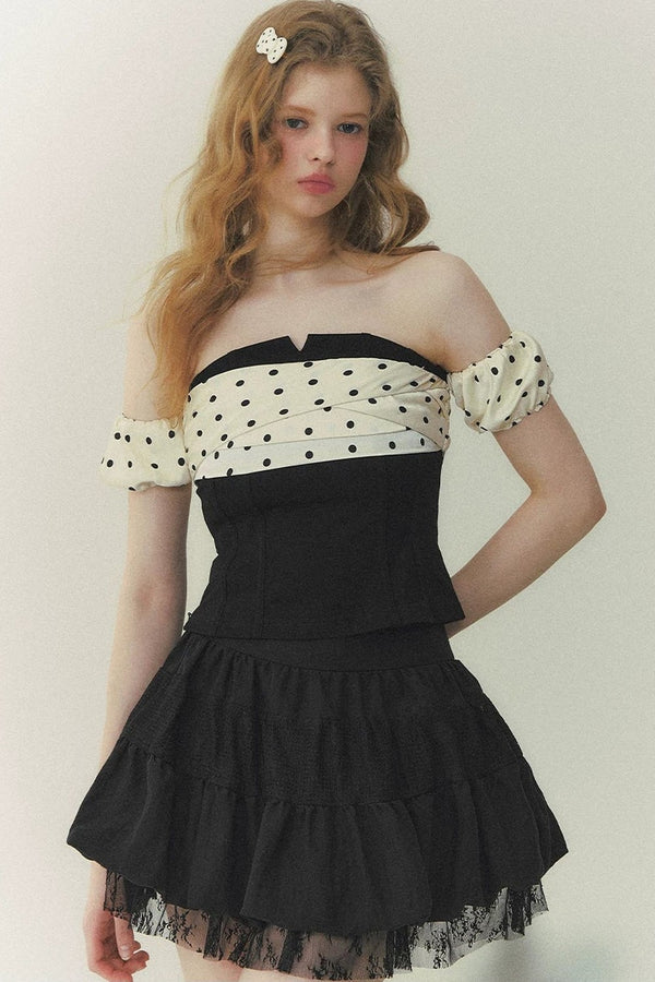 Blusa con hombros descubiertos de estilo sur de Francia