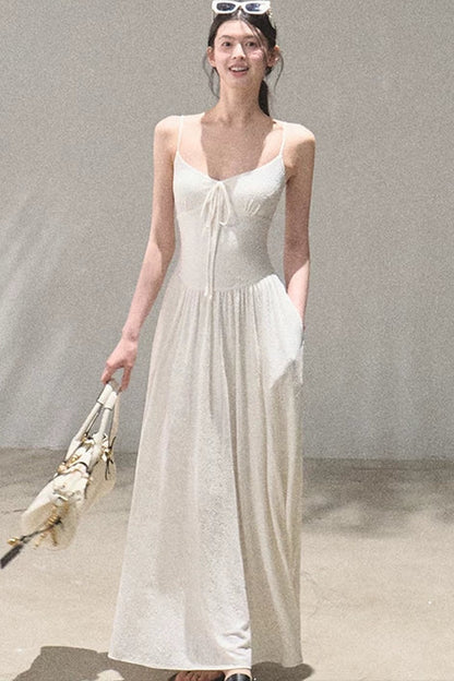 Bohemian Vine Jacquard Backless Dress