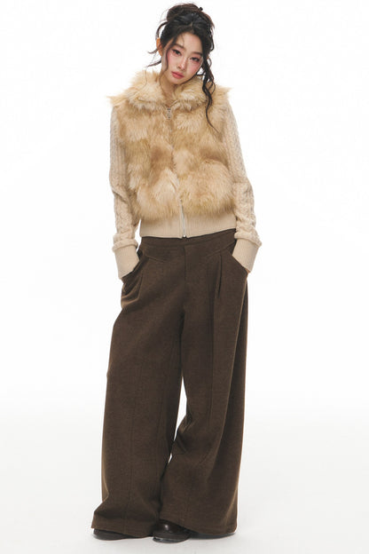 Eco-Fur Vest and Pants Set-Up