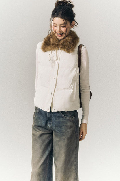 Stand Collar Padded Vest