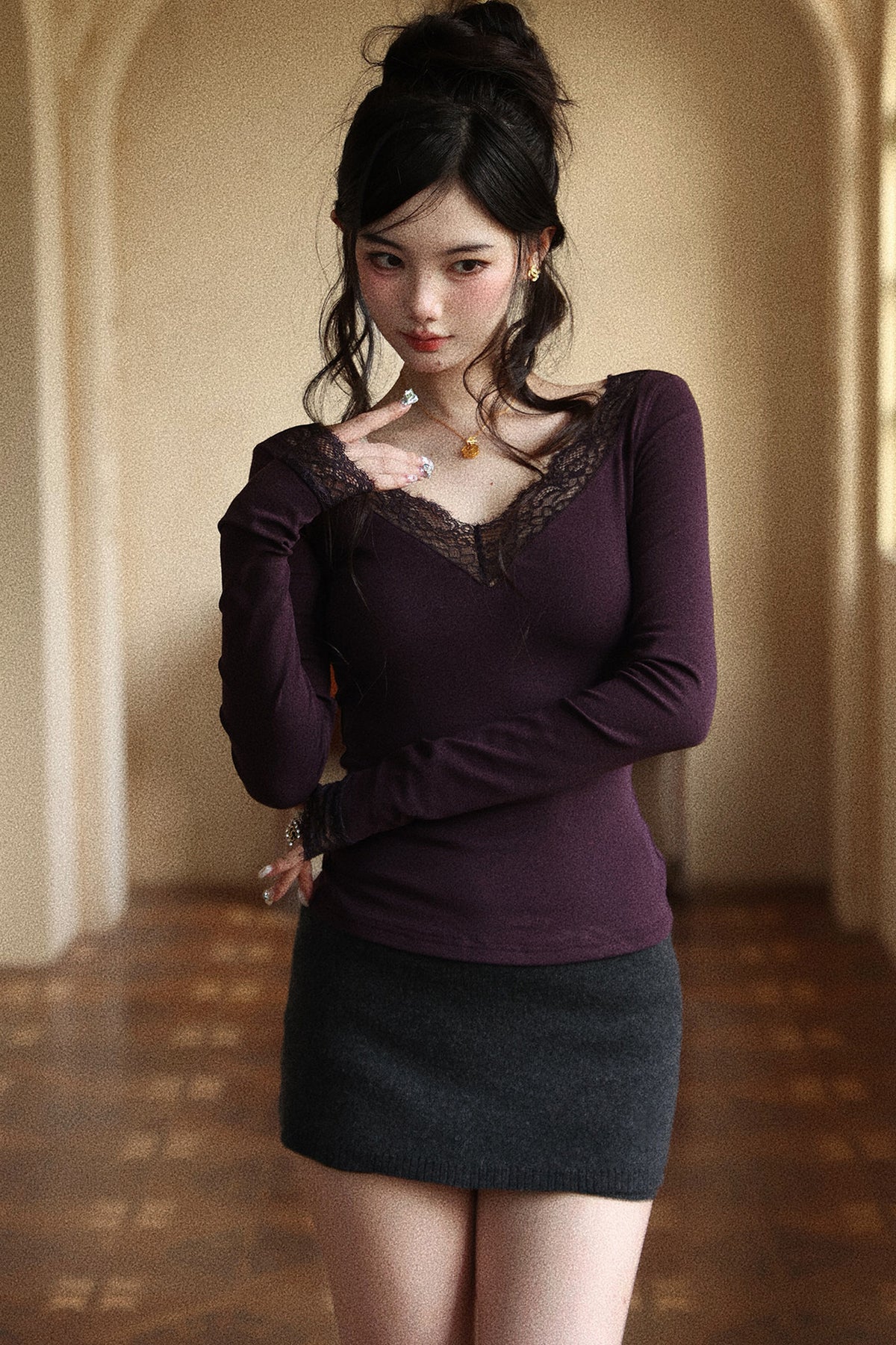 Grape Purple Long Sleeve T-shirt
