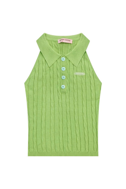Gilet Polo in Maglia Retrò