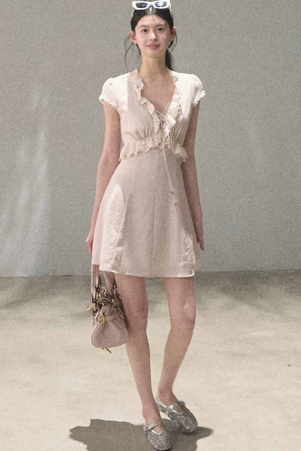 Lyocell Linen Lace Dress Set