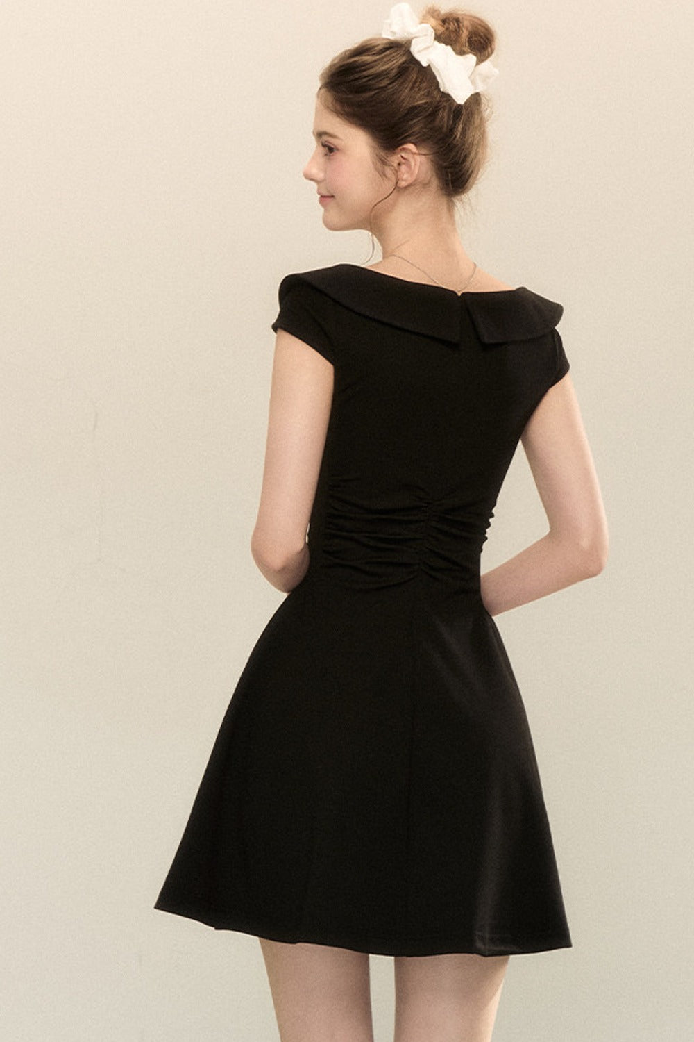 Air Layer Doll Collar Pleated Puffy Dress