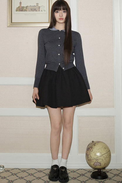 High-Waisted A-Line Puffy Skirt