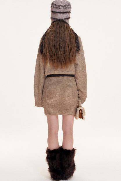 Long Sleeve Body-Hugging Knit Dress