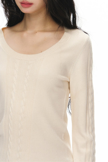 Long Sleeve Knit Top and Pants Set-Up