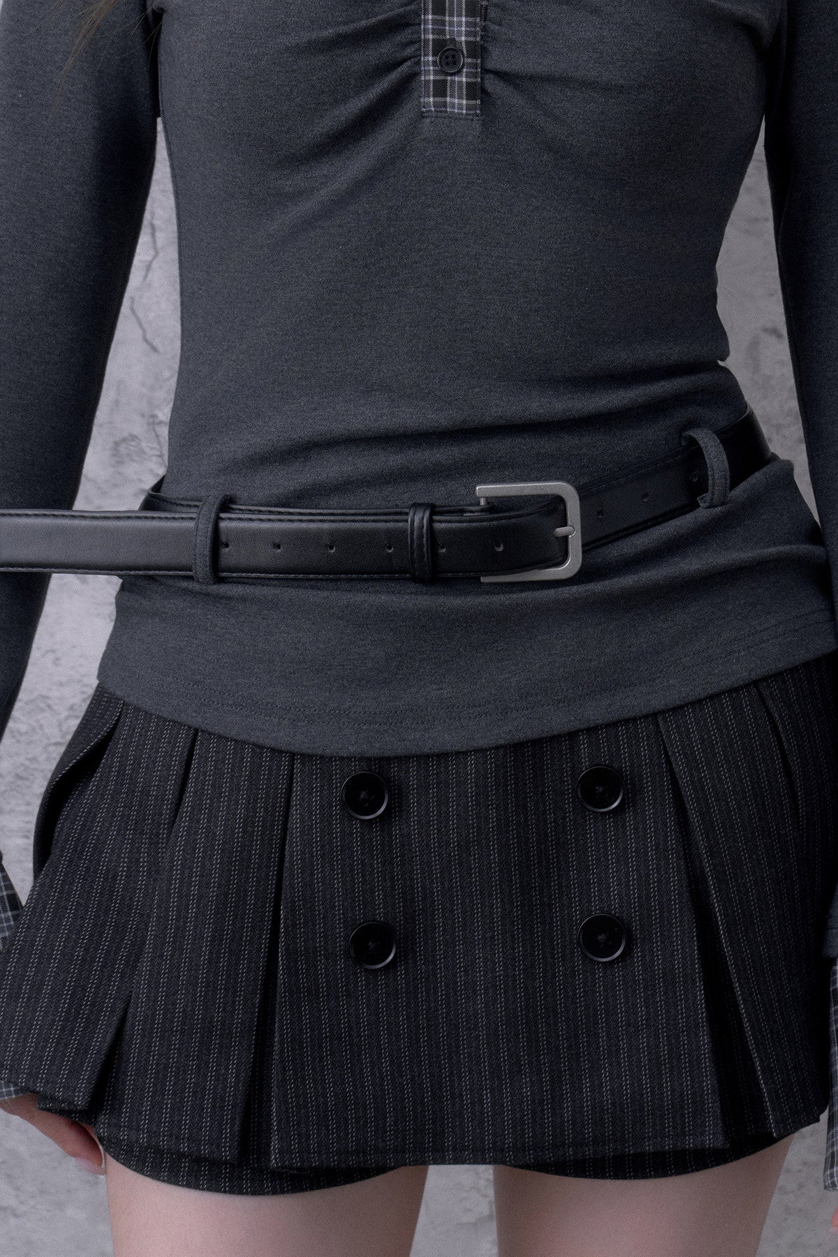 Collar Matte Silver Belt