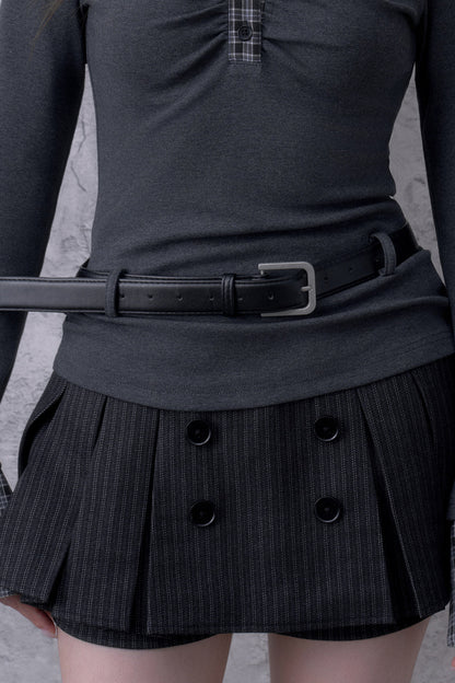 Collar Matte Silver Belt