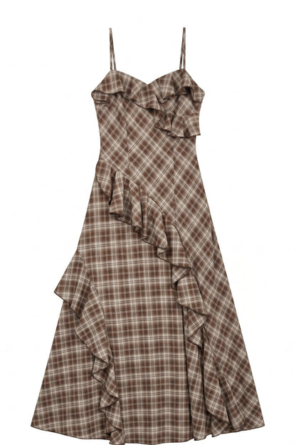 Petite Suede Blazer and Plaid Dress Set-Up