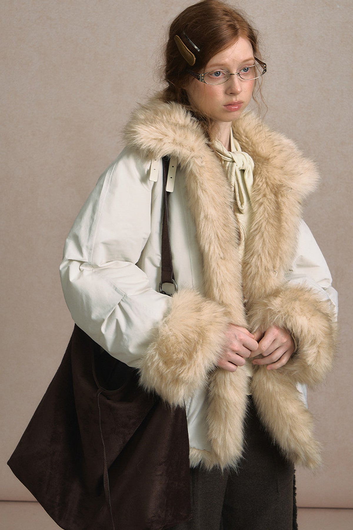 Short Fur Collar Down Jacket