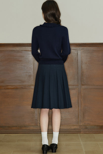 A-Line Pleated Skirt