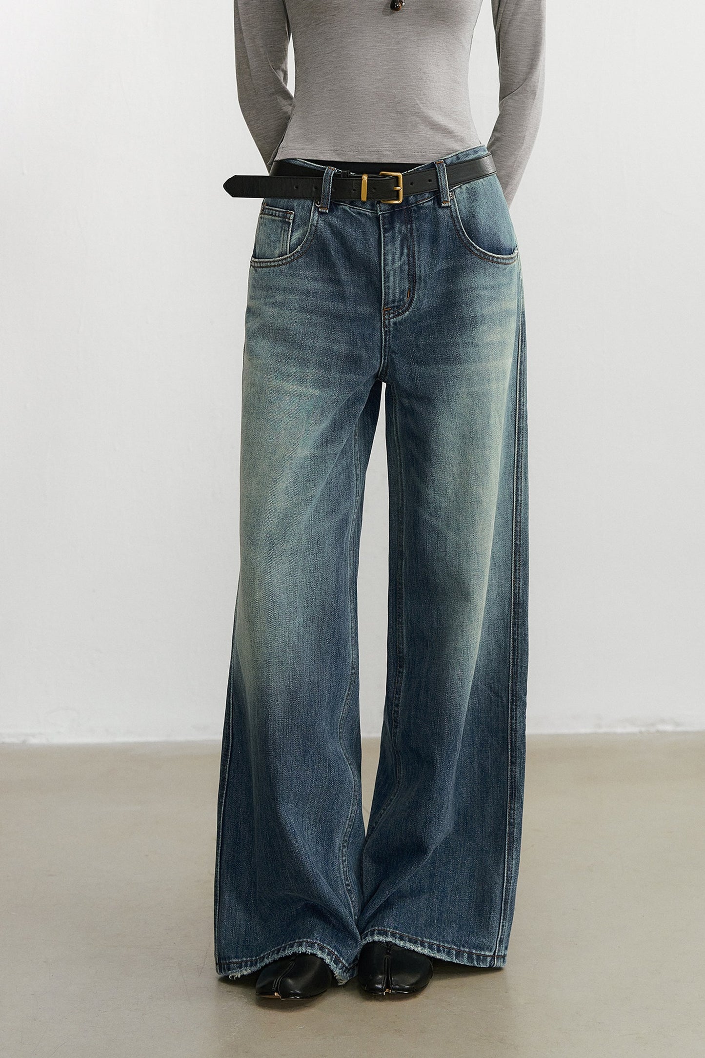 Vintage Washed Denim Pants