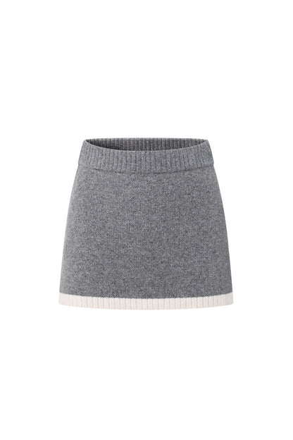 Off-Shoulder Knit Sweater and Skirt Set-Up