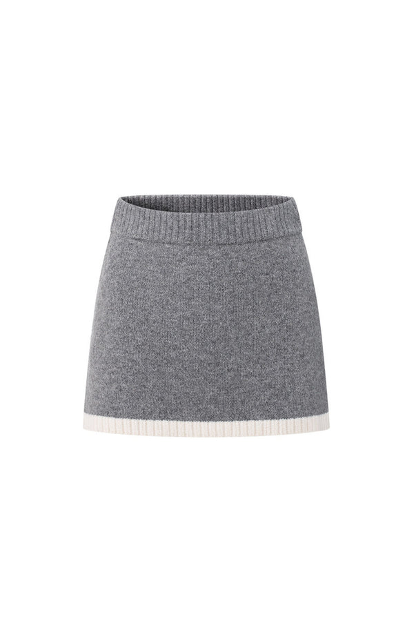 Off-Shoulder Knit Sweater and Skirt Set-Up
