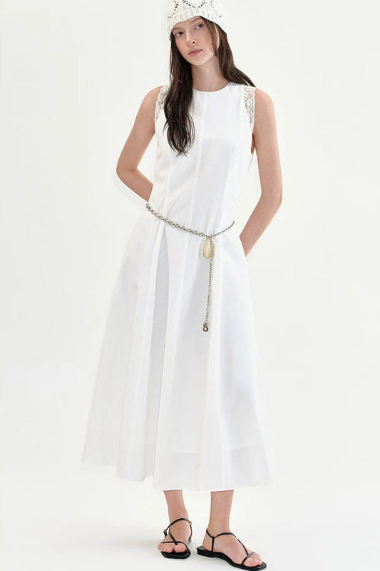 Lace Splicing A-Line Dress